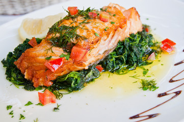 grilled salmon and lemon