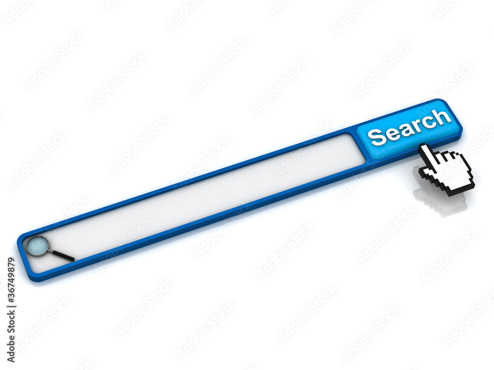 Poster Search engine button with blank box