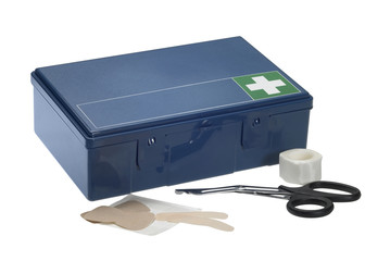 blue ambulance box