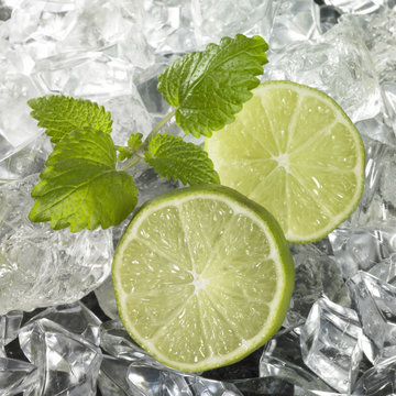 Ice with Lime Wedges