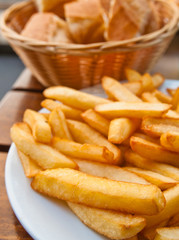 Golden French fries