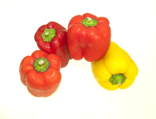 pepper on white background