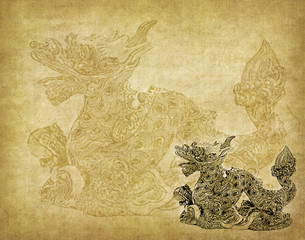 Dragon and texture background .