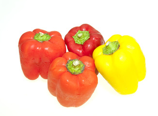 pepper on white background