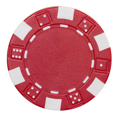 Naklejka premium red poker chip