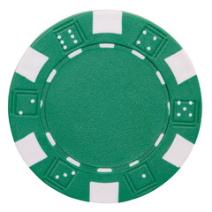 Fototapeta premium green poker chip