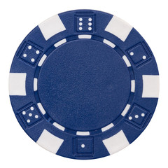 Obraz premium blue poker chip