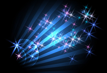 Background with  glowing rays