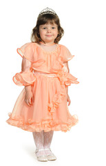 Pretty the little girl full body portrait