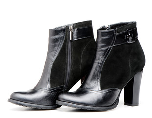 Female leather boots