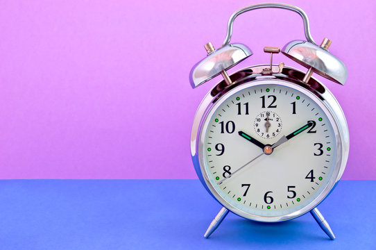 Alarm Clock - pink and blue background