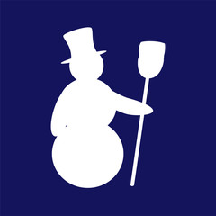 Schneemann blau