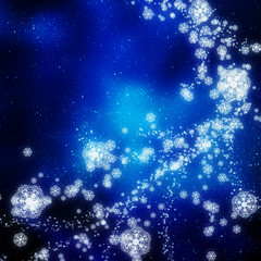 Snowflakes falling