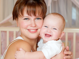 young mother with baby