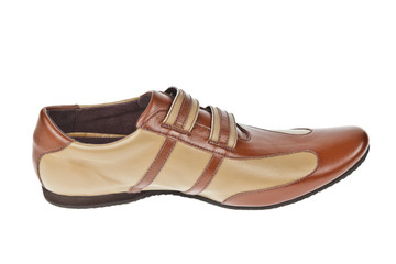 Male shoes isolated on the white background