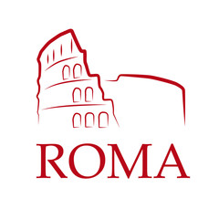 Drawing Logo Roma # Vector - obrazy, fototapety, plakaty