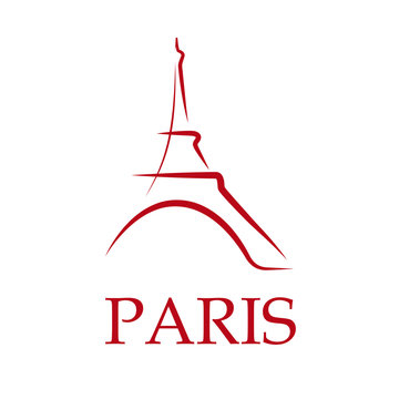 Fototapeta Drawing Logo Paris   Vector