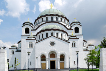 Fototapeta na wymiar Cerkiew Sveti Sava Belgrad Serbia