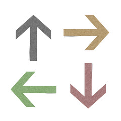 Obraz premium arrow recycled paper craft for make note stick