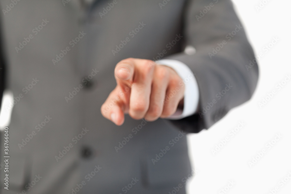 Poster close up of finger pressing a invisible touchscreen