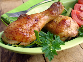 Chicken legs with vegetables