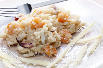 Italian risotto with seafood