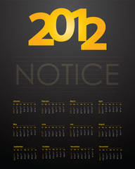 special calendar design for 2012