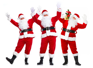 Group of Christmas Santa Claus.