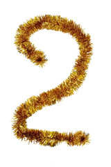 chiffre 2 guirlande de noel