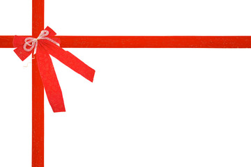 noeud de cadeau de noel ou anniversaire rouge