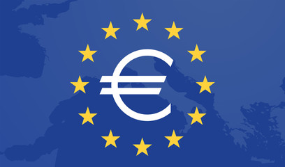 Europaflagge *** Euro EU-Sternenbanner Karte