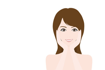 スキンケアする女性