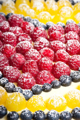 Fruit pie background. Shallow depth of field.