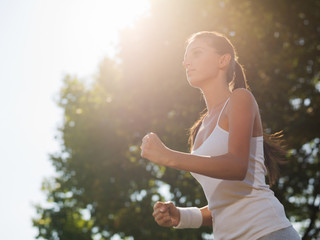 Young woman jogging