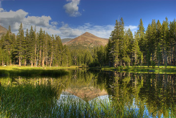 reflected in Yosemitev - hdr image