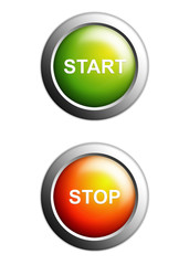 start and stop buttons isolated