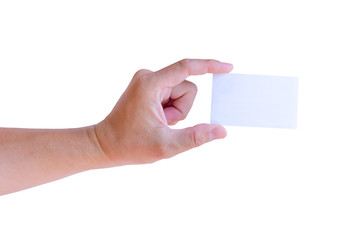 Obraz premium hand holding name card