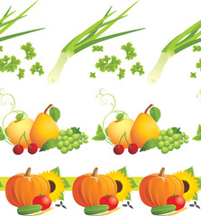 Food ingredients. Decorative borders