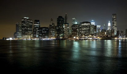 Fototapeta na wymiar New York City Downtown w Wieży Wolności