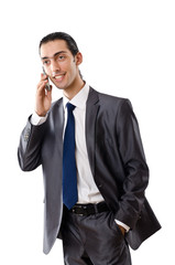 Young businessman talking on the phone
