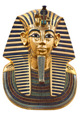 Copy of Tutankhamun's mask isolated with clipping path