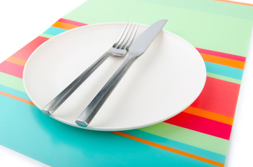 Food utensils served in plate