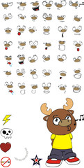 reindeer kid cartoon set7