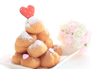 Puff cream for Valentine and Wedding image