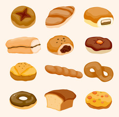 cartoon bread icon