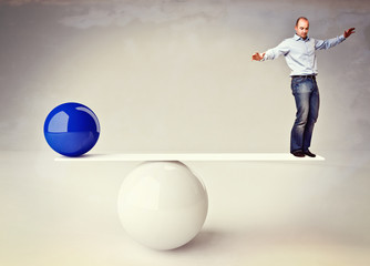 man in balance