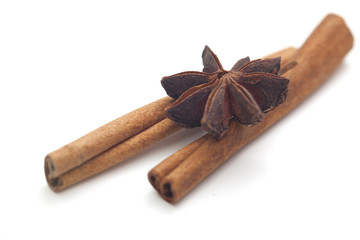 Cinnamon sticks with anise star