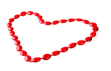 red heart on a white background