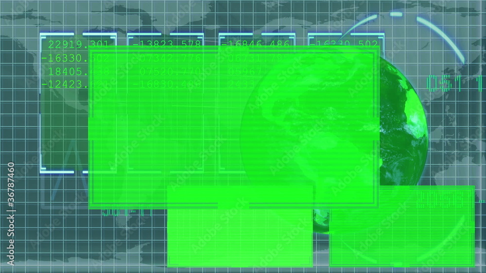 Aufkleber animated green earth displaying copy spaces