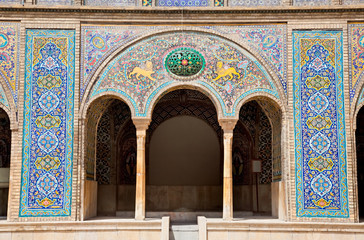 Beautyful mosaic arc of Golestan  palace,, Tehran, Iran